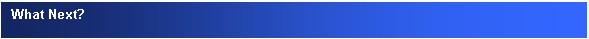 Text Box: What Next?